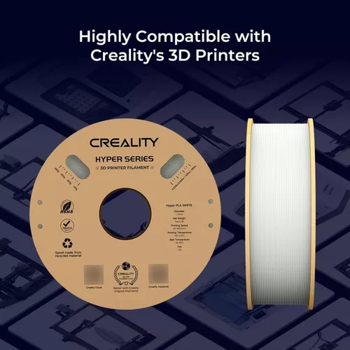 Filamento – Hyper – PLA – Branco – 1.75mm – Creality