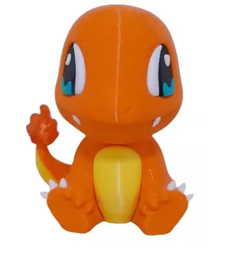 Boneco Pokemon Charmander Impresso Em 3d 5cm