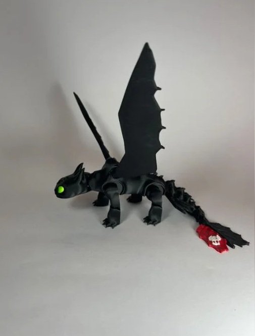 Boneco Fúria da Noite Banguela impressora 21cm 3D