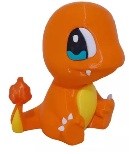 Boneco Pokemon Charmander Impresso Em 3d 5cm
