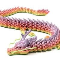 Dragão Articulado Colorido 3D