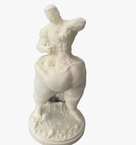 Escultura Homem Esculpindo Corpo Decoração Nutricionista 3d